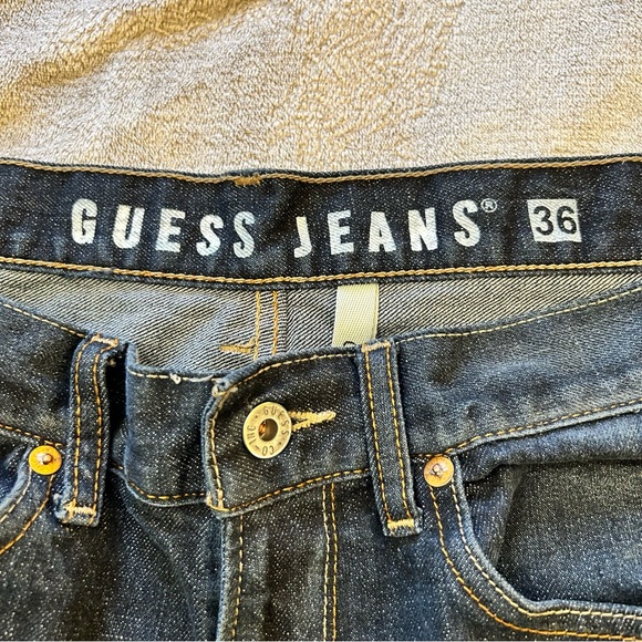 Guess blue men's Cliff boot cut jeans Size 36 - Picture 8 of 10